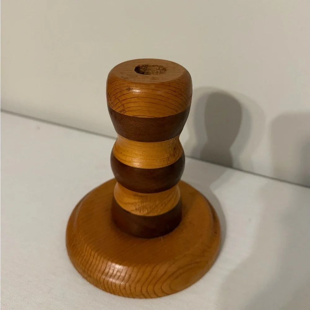 Wooden Candle Holders (Set of 2)